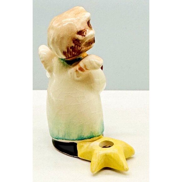 Vintage Goebel Angel Candle Holder Teddy Bear Rocking Horse Lot of 2 - Picture 8 of 11